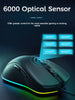 DAREU Wired RGB Gaming Mouse with 6 Programmable Buttons 6000 DPI 150 IPS