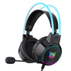 Pink Cat Ear Headphones with RGB LED Light Gaming Girl Headset