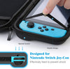 Nintendo Switch Carrying Bag Case with 9 in 1 Accessories Kit and 6 Pcs Thumb Grip