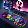 Mousepad Rgb Mouse Pad Kawaii Rick Computer Mat Desk Protector Deskpad Anime Accessories Pc Gamer Carpet Keyboard Mause Pad Xxl