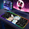 Mousepad Rgb Mouse Pad Kawaii Rick Computer Mat Desk Protector Deskpad Anime Accessories Pc Gamer Carpet Keyboard Mause Pad Xxl