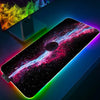 Space LED Light Gaming Mouse pad RGB Keyboard Cover Desk Mat Colorful Surface 3D Vortex MousePad Waterproof Computer Gamer pad