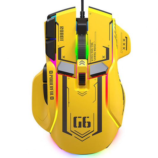 Professional Gaming Mouse RGB Voice Control 10 Keys 12800DPI 1000Hz 400ips RGB Wired Mouse Mice For Laptop PC