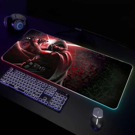 War RGB Mousepad Large Gaming Mousepads Luminous Mouse Pad Big LED Mouse Mat Gamer Mausepads Desk Pad Backlit Keyboard Mat