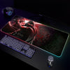 War Backlight Gaming Mousepad Desk Mat RGB Gamer Mousepads Mouse Pad LED Non-Slip Rubber Mouse Mat Keyboard Mat For PC