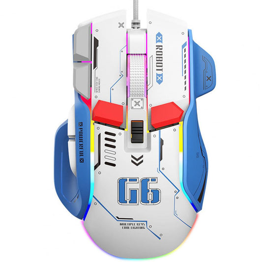 Professional Gaming Mouse RGB Voice Control 10 Keys 12800DPI 1000Hz 400ips RGB Wired Mouse Mice For Laptop PC