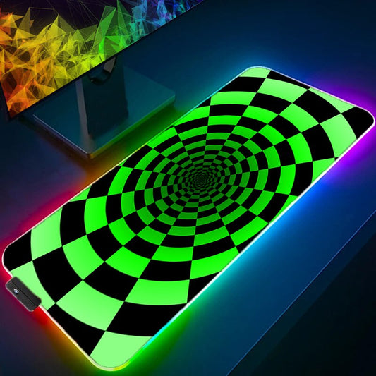 Space LED Light Gaming Mouse pad RGB Keyboard Cover Desk Mat Colorful Surface 3D Vortex MousePad Waterproof Computer Gamer pad