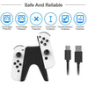 V Shaped Charging Grip with Type-C Port USB Charger  For Nintendo Switch Oled Joycon Controller Game Grip Bracke