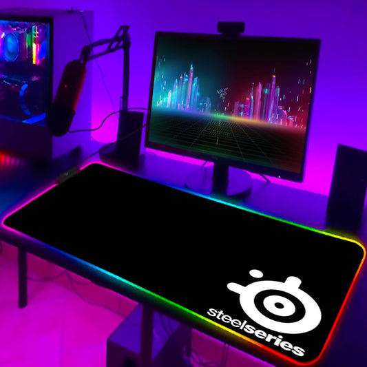 Rgb Mouse Pad Xxl Steelseries Laptop Mat Gaming Mousepad 900x400 Backlit Keyboard Gamer Girl Table Pads Deskpad Mausepad Cs Go