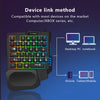 Nuos One Hand Ergonomics Gaming Keyboard USB RGB 35 Keys With Mouse Combo