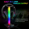 RGB Gaming Headset Stand with 3.5mm Audio and 2 USB Ports