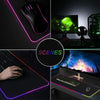 RGB Mouse Pad Rick Doctor and Modi Adventure Desk Protector Gamer Keyboard Mousepad Cartoon Gaming Pc Accessories Backlit Mat