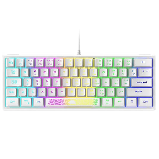 Gaming RGB Ergonomic White Keyboard