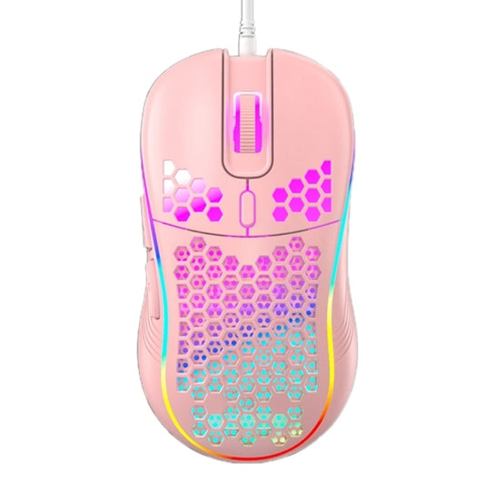 Mechanical Gaming Pink Mice USB Luminous Light Mouse 7200DPI