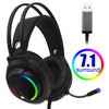 Gaming Headset Gamer 7.1 Surround Sound USB 3.5mm Wired RGB Light