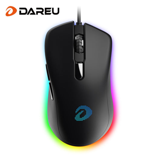 DAREU Wired RGB Gaming Mouse with 6 Programmable Buttons 6000 DPI 150 IPS