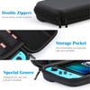 Nintendo Switch Carrying Bag Case with 9 in 1 Accessories Kit and 6 Pcs Thumb Grip