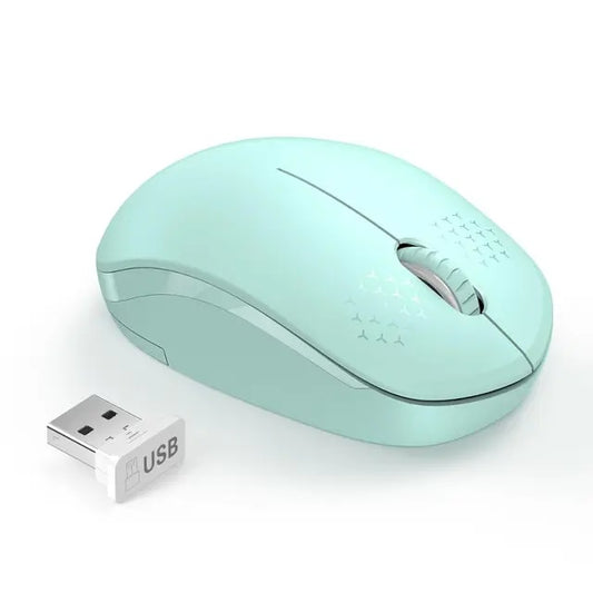 2.4G Wireless Silent Portable Turquoise Mouse1600 DPI for Laptop