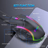 X15 Free Weight Macro Gaming Mouse 12 Programmable Keys Game Mouse RGB Light Max to 6 levels 12800DPI For pc mac gun PUBG Laptop