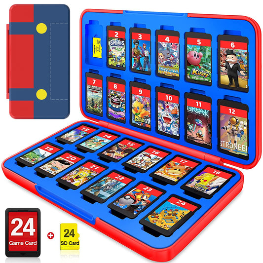 Nintendo Switch&amp;Switch OLED Game Card Storage Pouch Box with 24 Game Holder For Nintendo Switch Lite Game Case Accessories