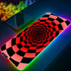 Space LED Light Gaming Mouse pad RGB Keyboard Cover Desk Mat Colorful Surface 3D Vortex MousePad Waterproof Computer Gamer pad