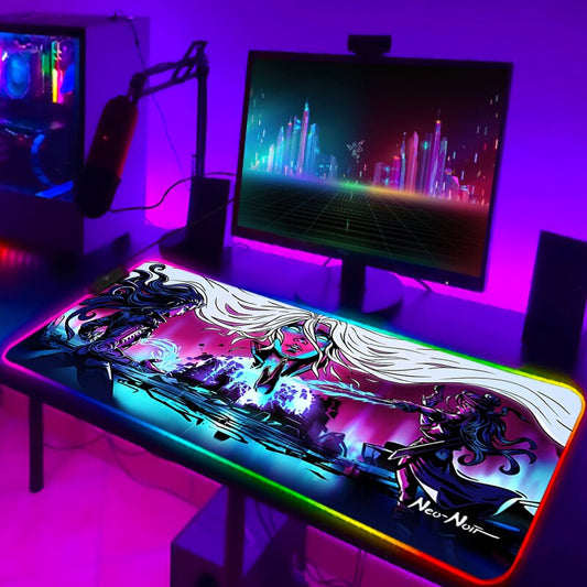 Rgb Mouse Pad Xxl Steelseries Laptop Mat Gaming Mousepad 900x400 Backlit Keyboard Gamer Girl Table Pads Deskpad Mausepad Cs Go