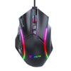 X15 Free Weight Macro Gaming Mouse 12 Programmable Keys Game Mouse RGB Light Max to 6 levels 12800DPI For pc mac gun PUBG Laptop