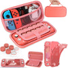 Compatible with Switch Lite Carrying Case, Switch Lite Case with Soft TPU Protective Case Games Card 6 Thumb Grip Caps