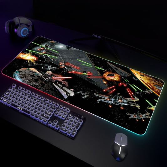 War RGB Mousepad Large Gaming Mousepads Luminous Mouse Pad Big LED Mouse Mat Gamer Mausepads Desk Pad Backlit Keyboard Mat