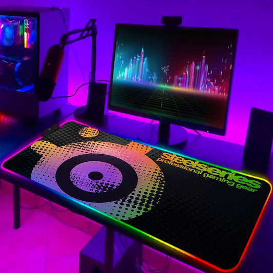 Rgb Mouse Pad Xxl Steelseries Laptop Mat Gaming Mousepad 900x400 Backlit Keyboard Gamer Girl Table Pads Deskpad Mausepad Cs Go