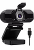 Webcam HD Sensor with Microphone Privacy Cover Plug and Play