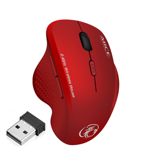 Mice 2.4G Wireless Gaming Computer Red Mouse 1600 DPI