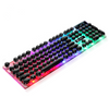 Flash LED Gaming Keyboard Keycaps Gradient Punk Round Key Board for Samsung Xiaomi PC Laptop Wired Keyboard 104 Keys