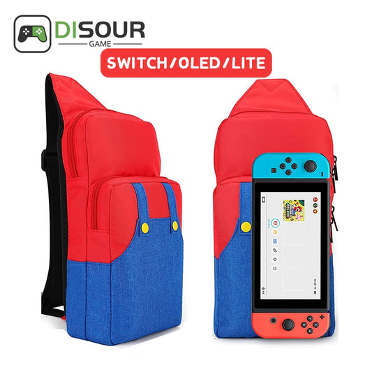 DISOUR Crossbody Bag for Nintend Switch Travel Carry Case Shoulder Storage Bag for Console Dock Game Accessories Protective Bags