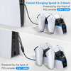 PS5 Charging Station, PS5 Controller Charger Station with 2 Pack Fast Charging Cords Replacement for Sony Dual Sense Controller,