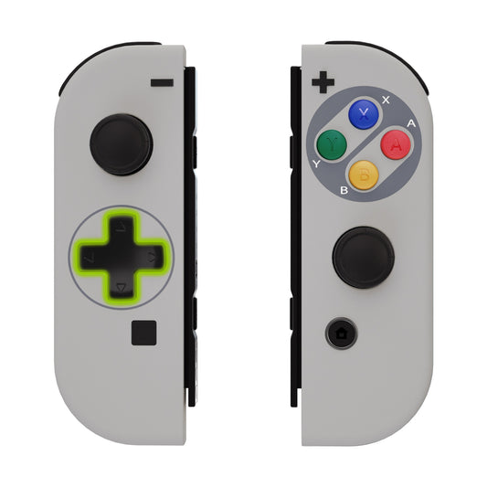 eXtremeRate Replacement Housing JoyCon Shell Buttons SNES Classic Soft Touch Controller Case for NS Switch Joy Con &amp; OLED JoyCon