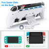 Switch/Switch OLED Grip Holder Adjustable Stand Handle Asymmetrical Controller Holder 5 Card Slots for Nintendo Switch