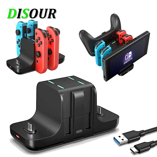 Nintendo Switch joycon Charger 4 Port controller Charging Dock Station for Switch Holder Charger Switch NS OLED Accessories