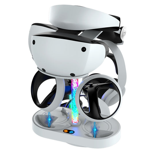 Charging Dock Station For PSVR2 Charging Base Storage Stand Gamepad with RGB Lighting