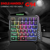 USB Keyboard One-handed Wired 35 Keys Luminous Gaming Keyboards For Tablet Colorful Ergonomics Gamer Keypad Hand Rest IN STOCK