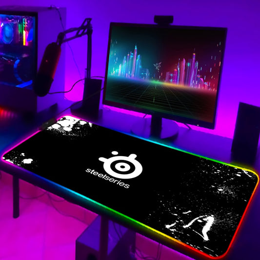 Rgb Mouse Pad Xxl Steelseries Laptop Mat Gaming Mousepad 900x400 Backlit Keyboard Gamer Girl Table Pads Deskpad Mausepad Cs Go