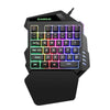 USB Keyboard One-handed Wired 35 Keys Luminous Gaming Keyboards For Tablet Colorful Ergonomics Gamer Keypad Hand Rest IN STOCK